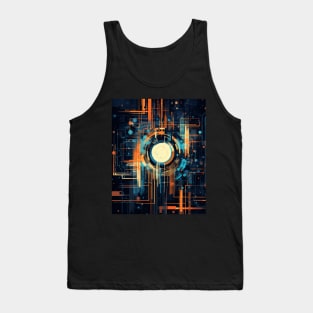 Streatwear cyber techno pattern Tank Top